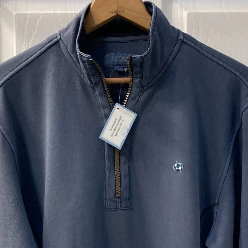 NWT Castaway Breakwater Charcoal 1/4 Zip Sweater Sweatshirt Size Small